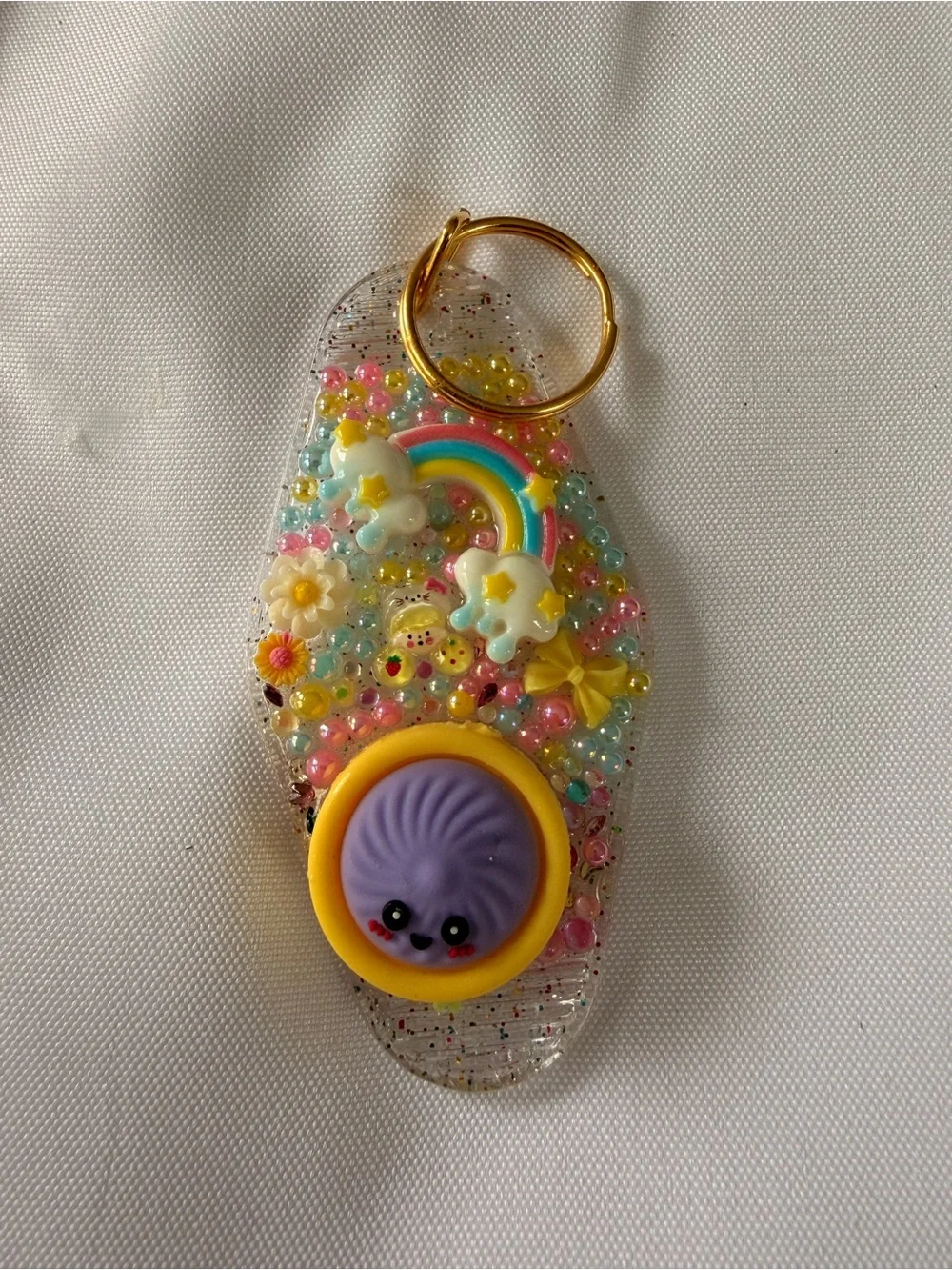 Kawaii Dumpling Charm Keychain